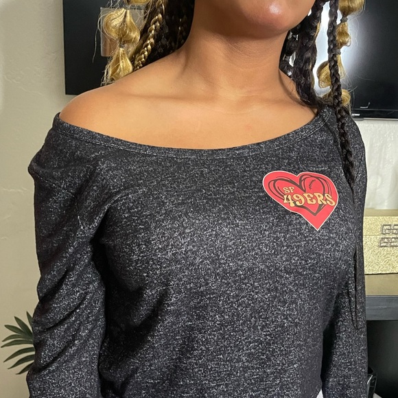 New SF 49ers Heart Long Sleeve Top - Picture 5 of 5